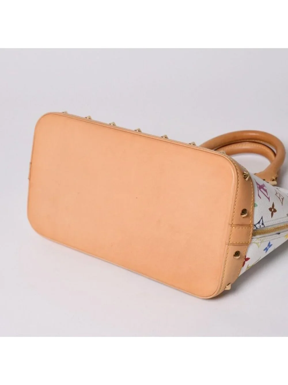 Louis Vuitton Alma Handbag Monogram Multicolor White Takashi Murakami
